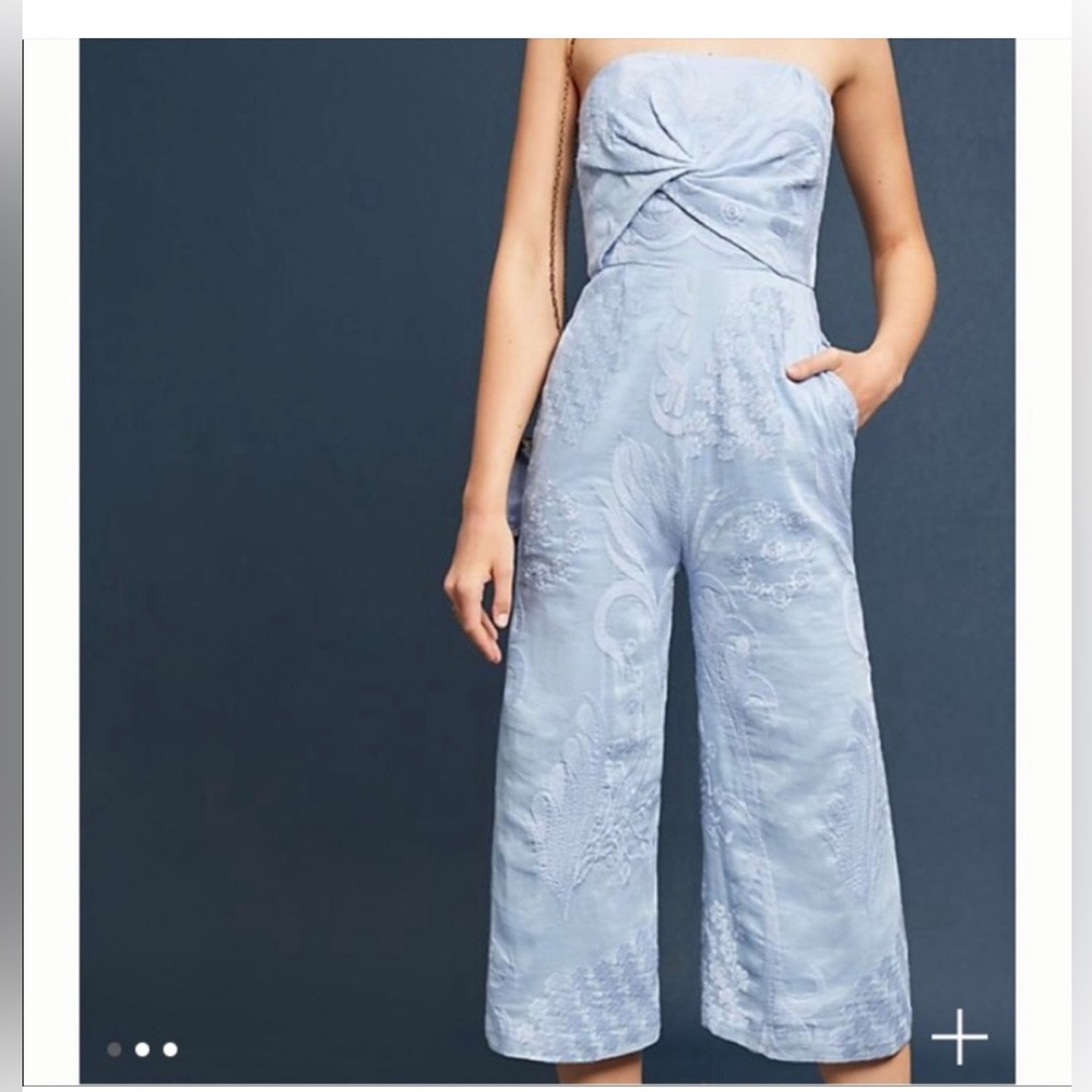 Anthropologie Aijek Blue Jumpsuit
